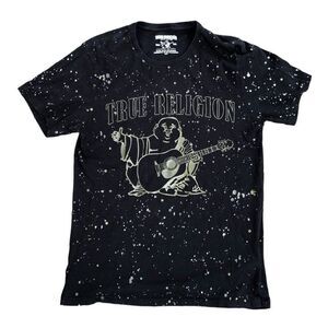 RARE True Religion Shirt Splatter Short Sleeve T Shirt Small